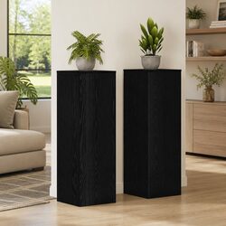 Practical Black Oak Plant Stand for Indoor and Outdoor Use