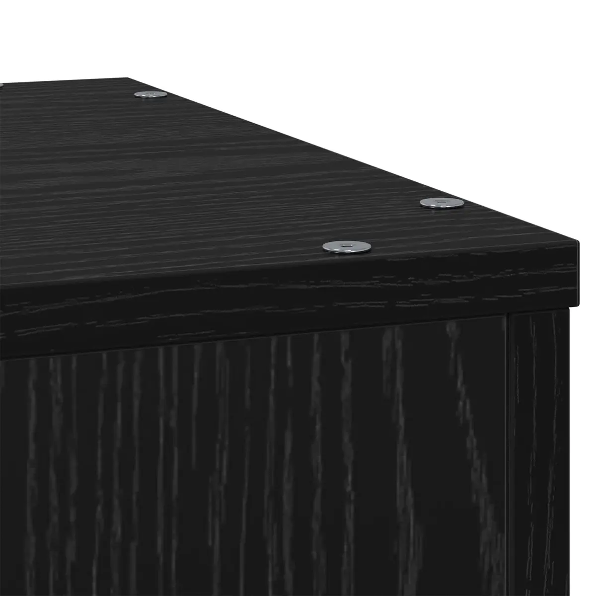 Plant Stand Engineered Wood 33x33x100cm Black Oak Modern Display Indoor Outdoor Garden Balcony