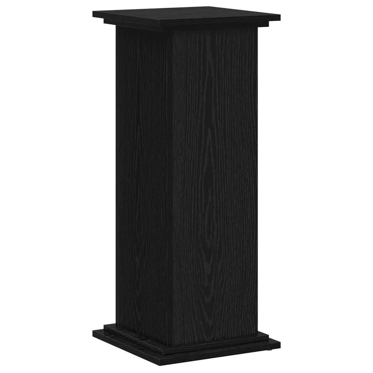 Plant Stand Engineered Wood 33x33x80cm Black Oak Modern Indoor Outdoor Display