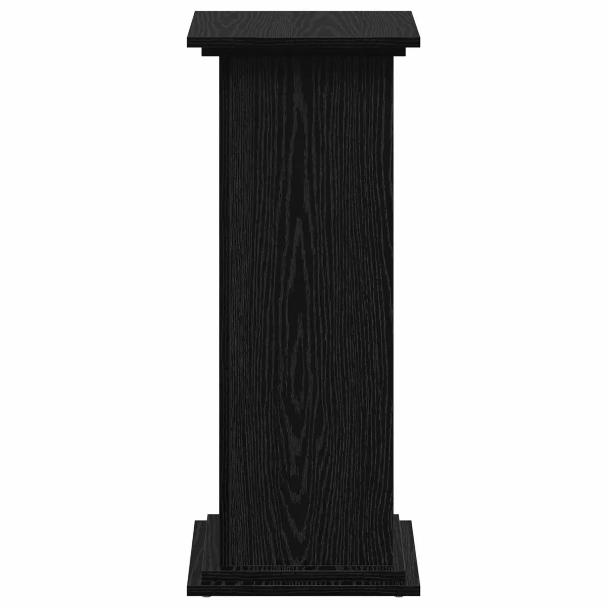 Plant Stand Engineered Wood 33x33x80cm Black Oak Modern Indoor Outdoor Display