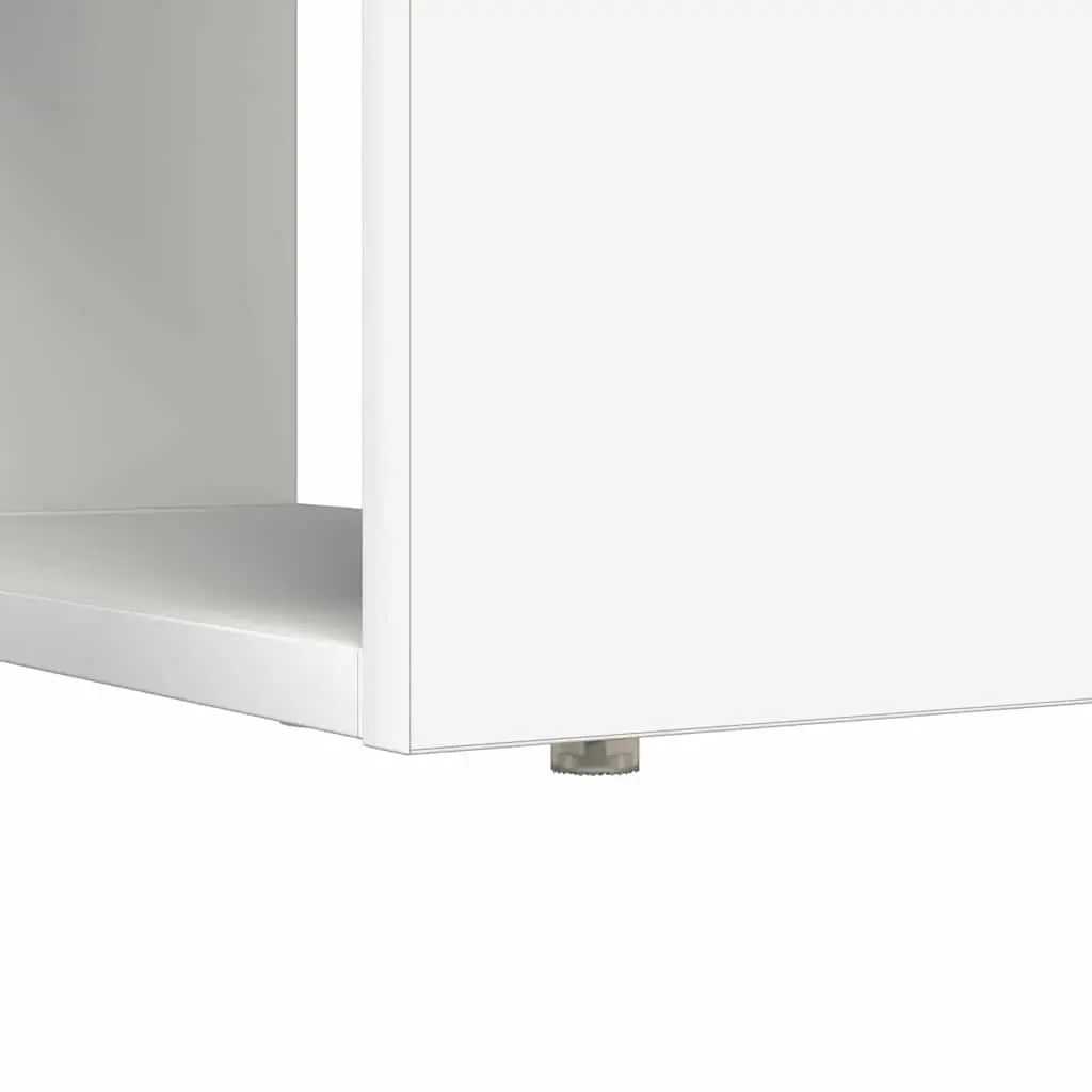 White Study Desk with Shelving 113x54x120cm