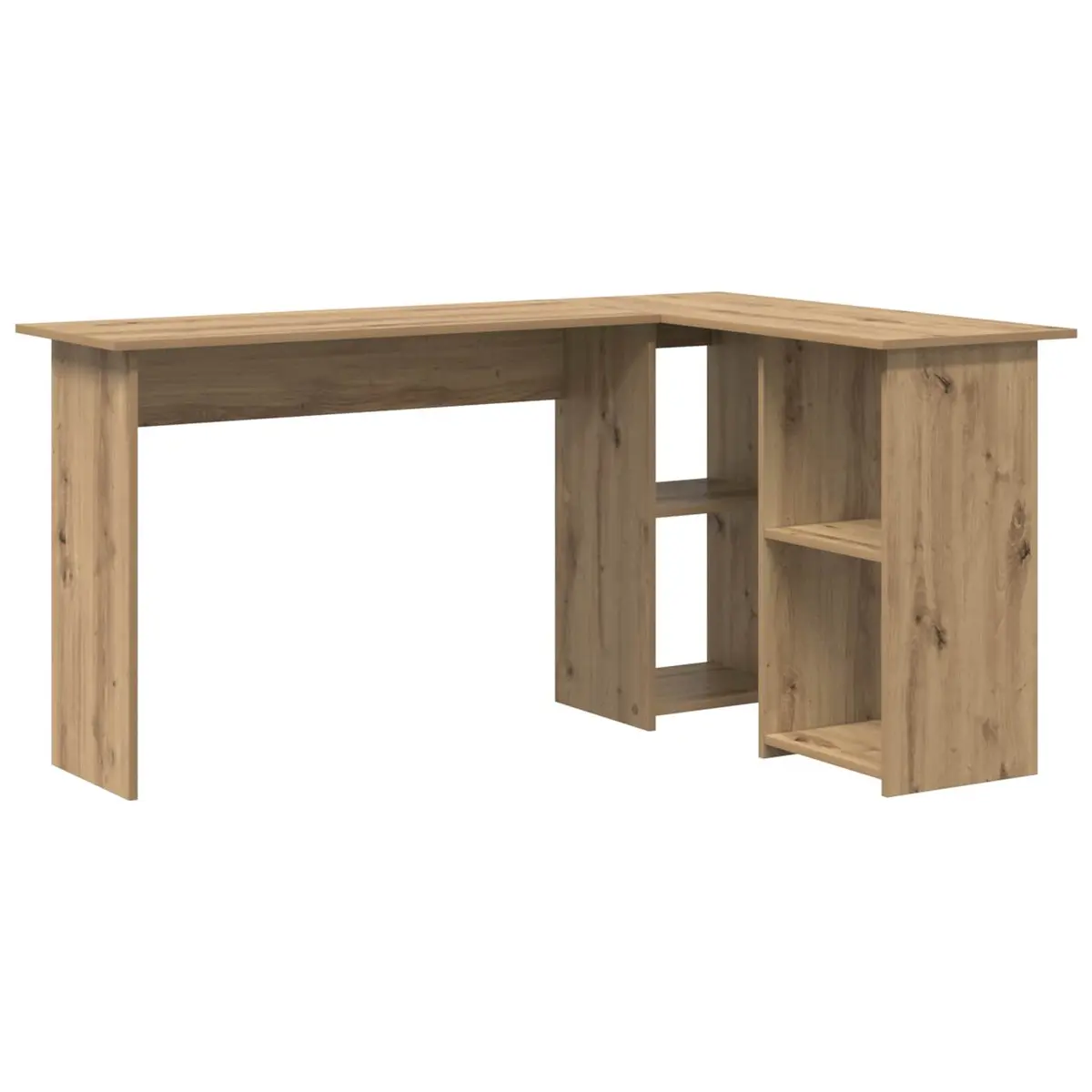 Corner Desk Engineered Wood Brown 142 x 102 x 73 cm