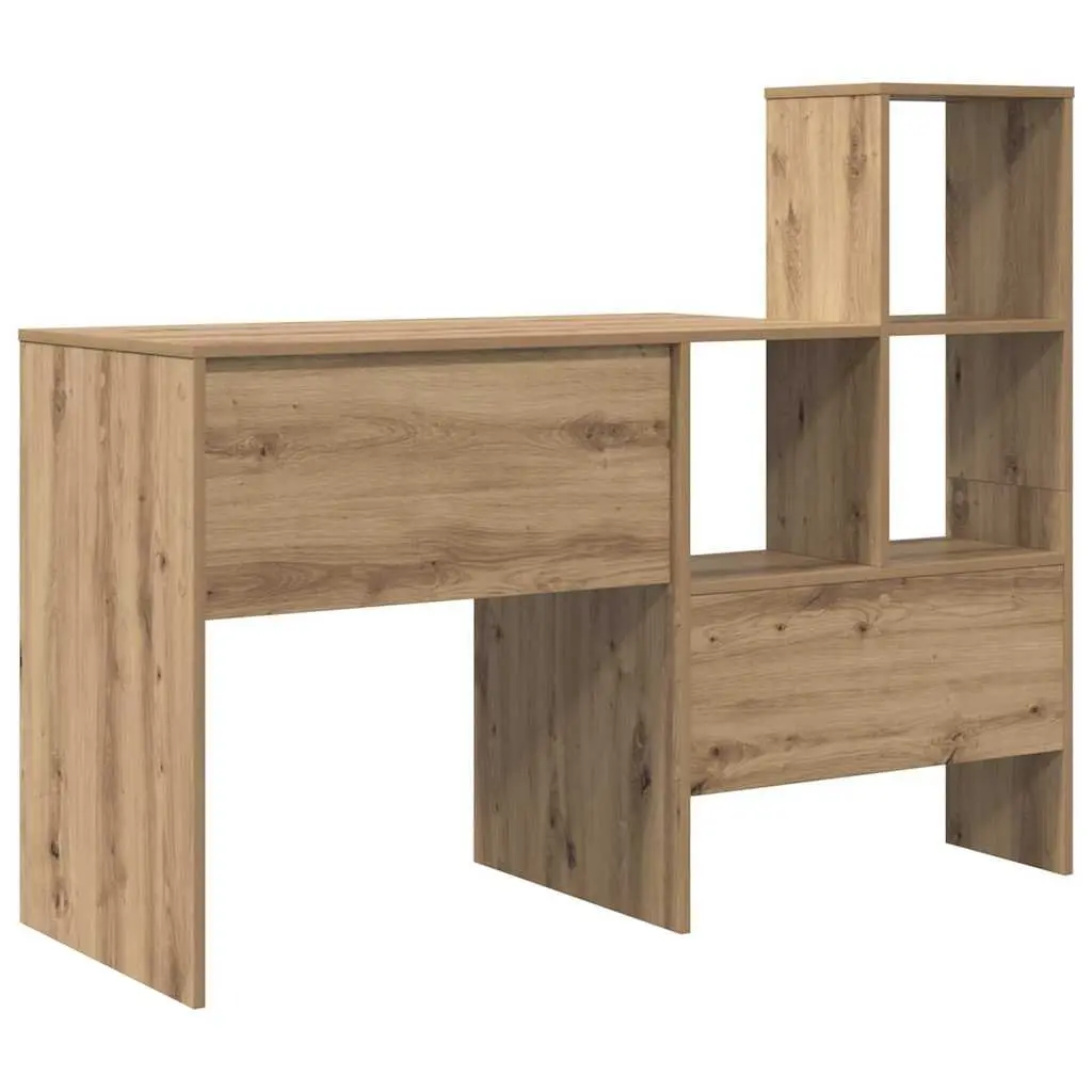 Desk Engineered Wood Brown Home Office Furniture Computer Workspace with