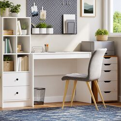 Compact White Writing Desk for Small Areas