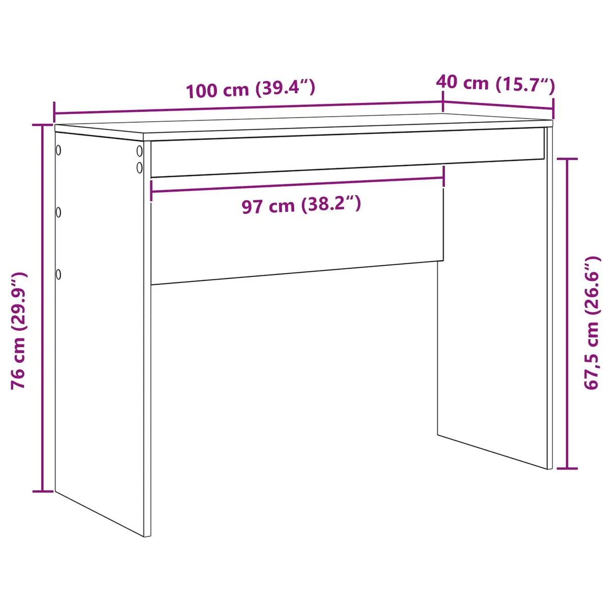 White Writing Desk for Small Areas