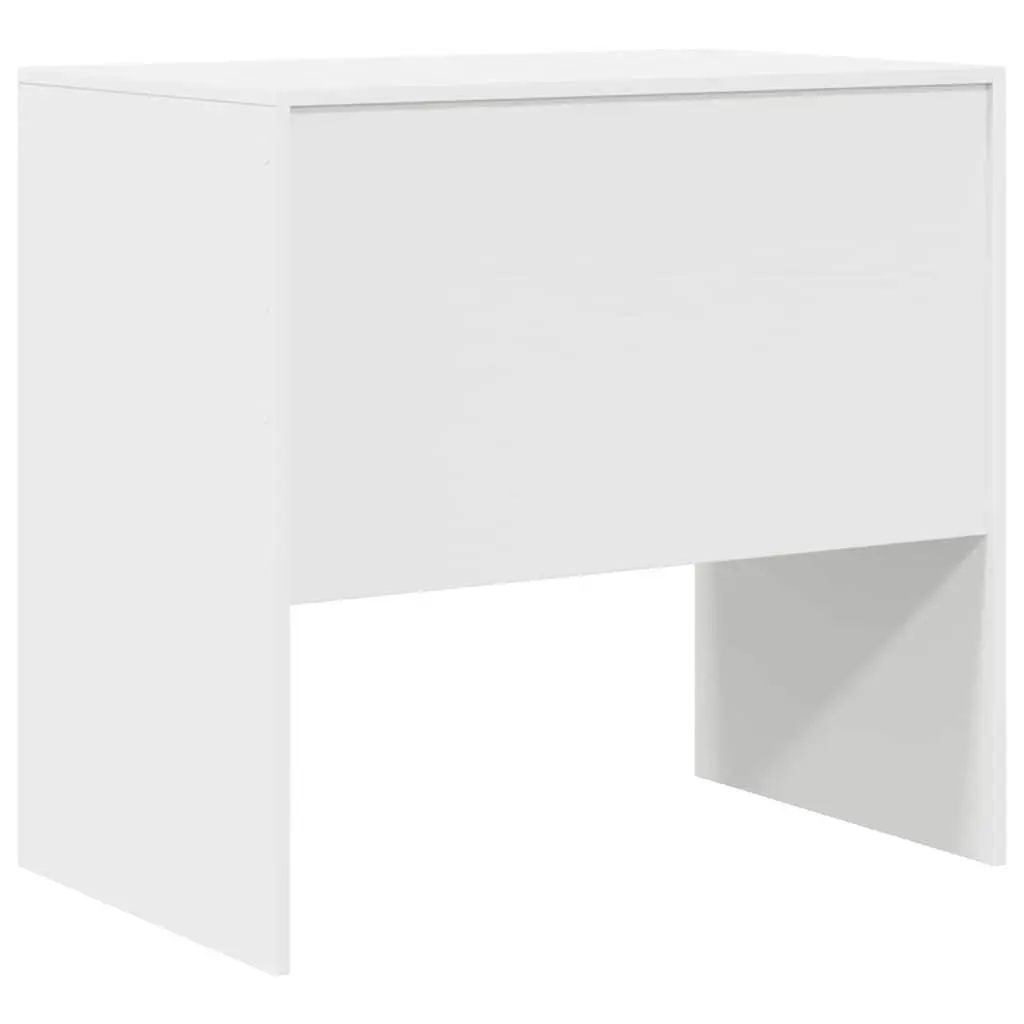 White Writing Desk Compact Home Office Study Table Engineered Wood Modern