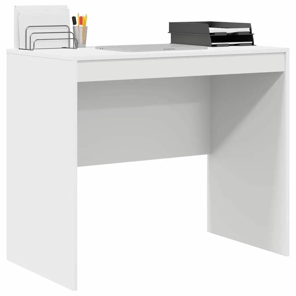 Writing Desk Engineered Wood Compact 90 x 50 x 76 cm White