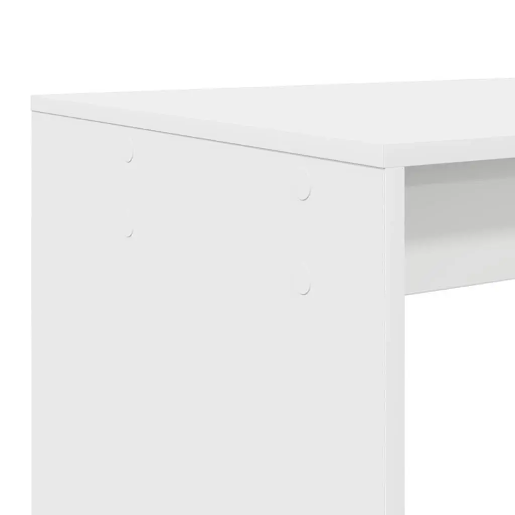 Computer Desk with Shelf Modern Office Workspace Storage White Engineered Wood