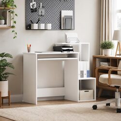 Versatile White Desk with Drawer for Everyday Use