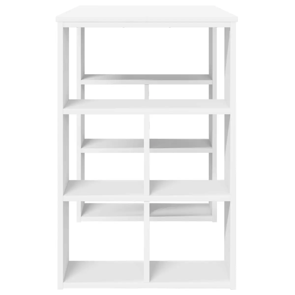 Writing Desk with Shelves White 90 x 50 x 75 cm Home Office Workspace Storage