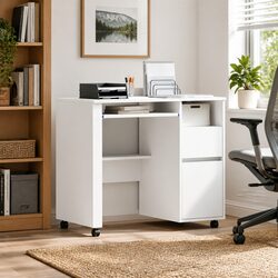 Versatile White Desk for Home Use
