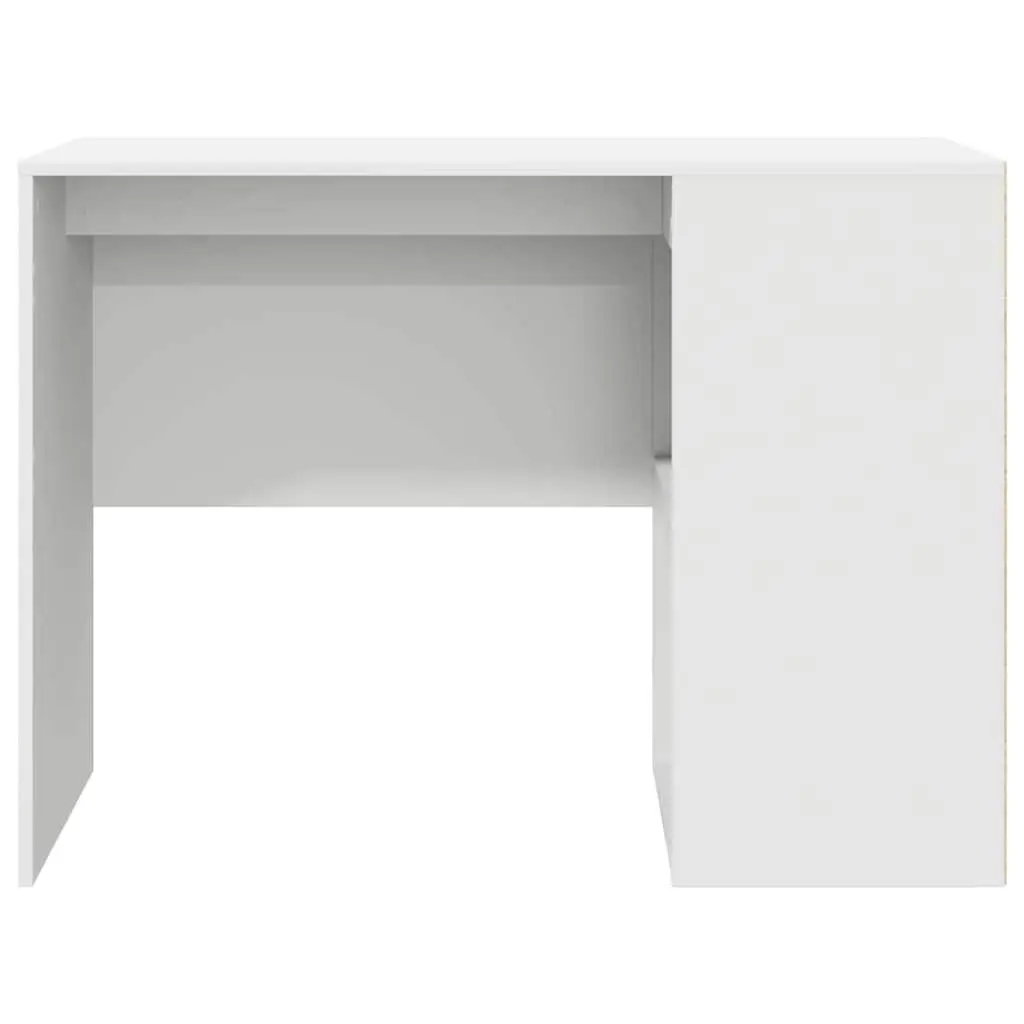 Office Desk Engineered Wood 102x50x75cm White with Shelves