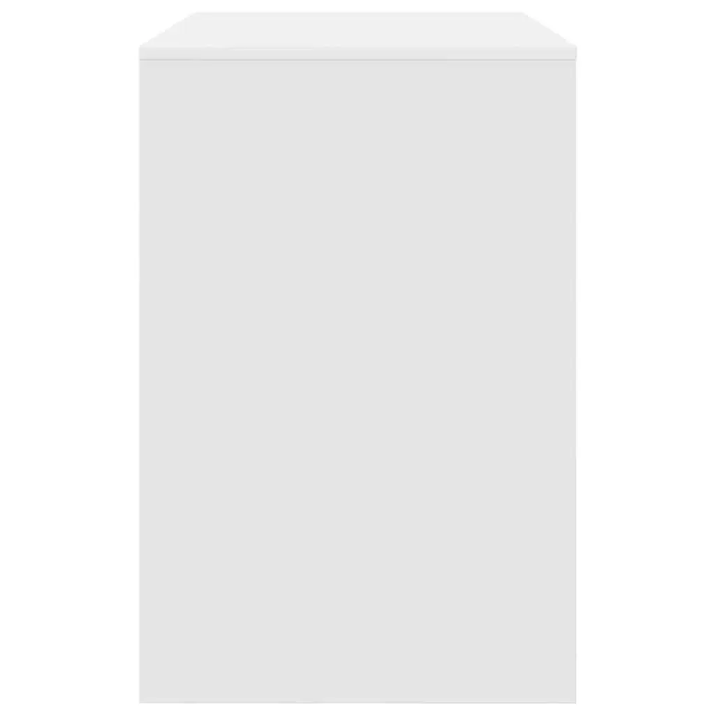 Office Desk Engineered Wood 102x50x75cm White with Shelves