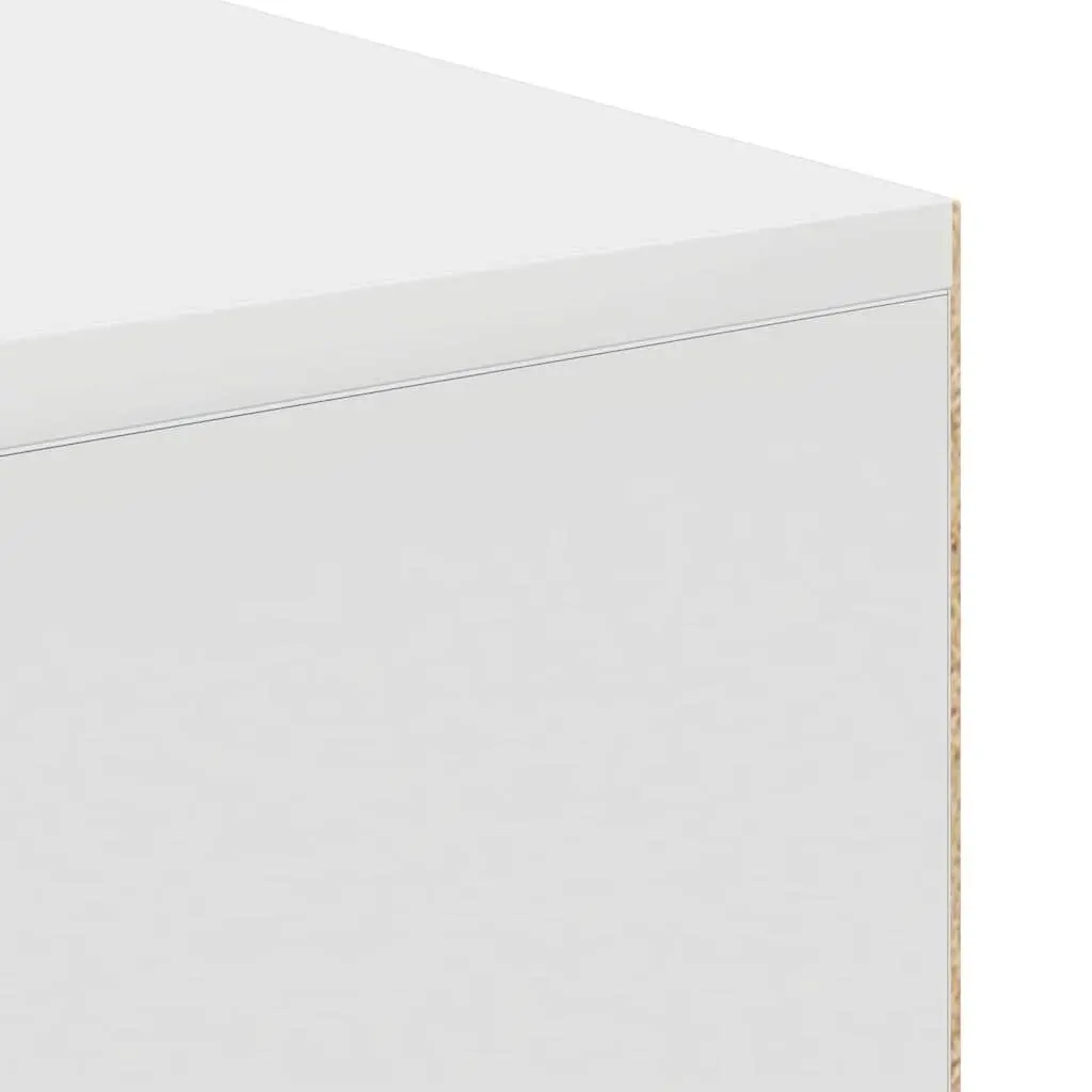 Office Desk Engineered Wood 102x50x75cm White with Shelves