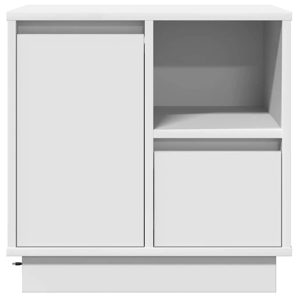 Bedside Cabinet Engineered Wood 50 x 34.5 x 50 cm White Modern Storage 2 pcs