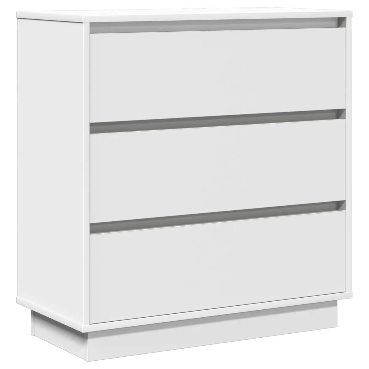 Bedside Cabinet Engineered Wood 71cm White Compact Nightstand