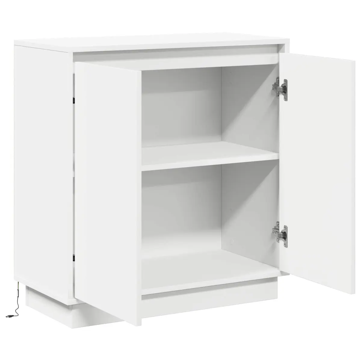 LED Sideboard Storage Cabinet Engineered Wood 71x34.5x75cm White RGB Lighting