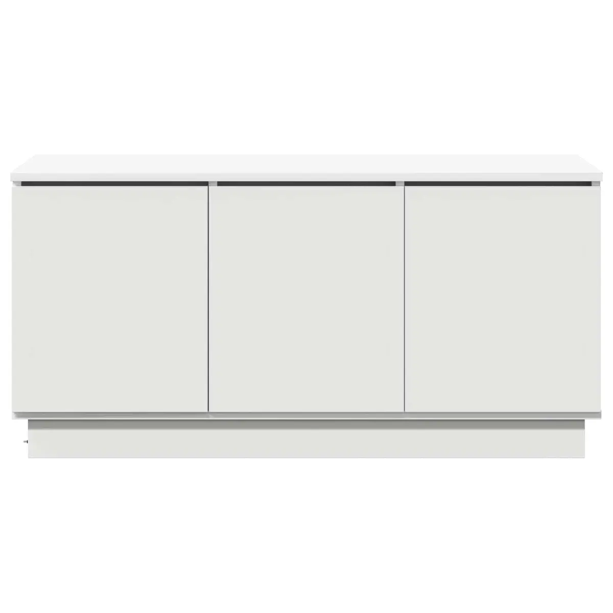 TV Cabinet Engineered Wood 100x38x49cm White Living Room Storage Unit LED