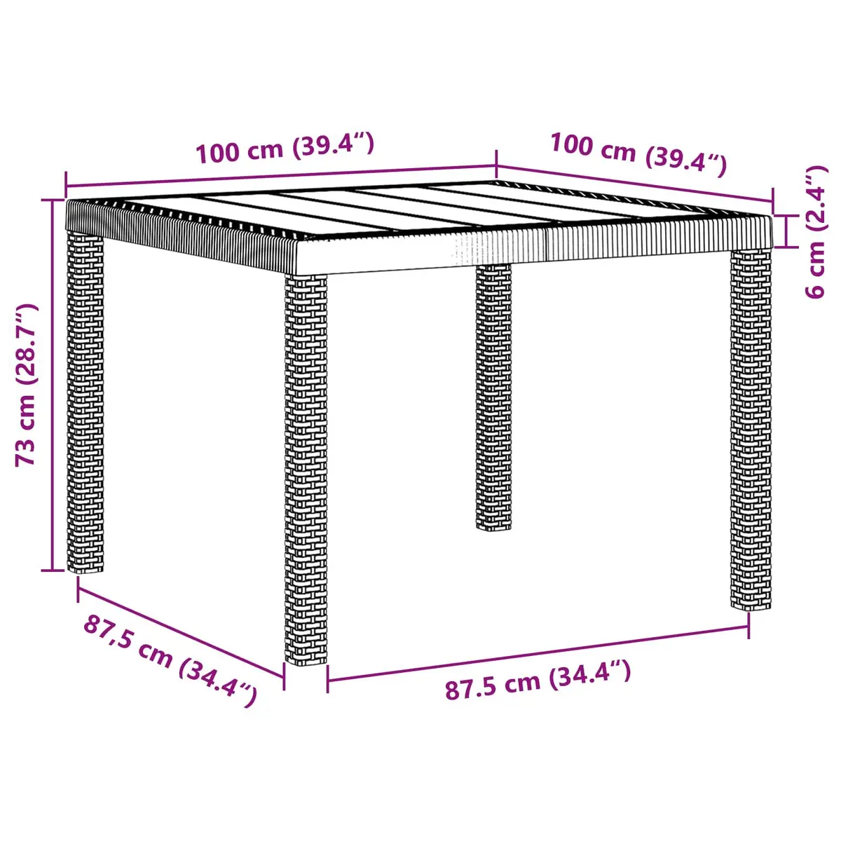 Garden Table for Dining and Entertaining