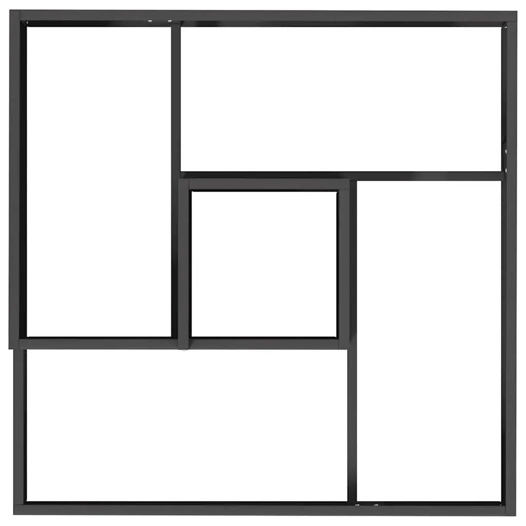 Garden Planter Metal 60x60x50cm Black Outdoor Flower Pot Raised Bed
