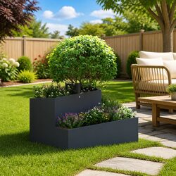 Practical Anthracite Planter for Your Garden or Terrace
