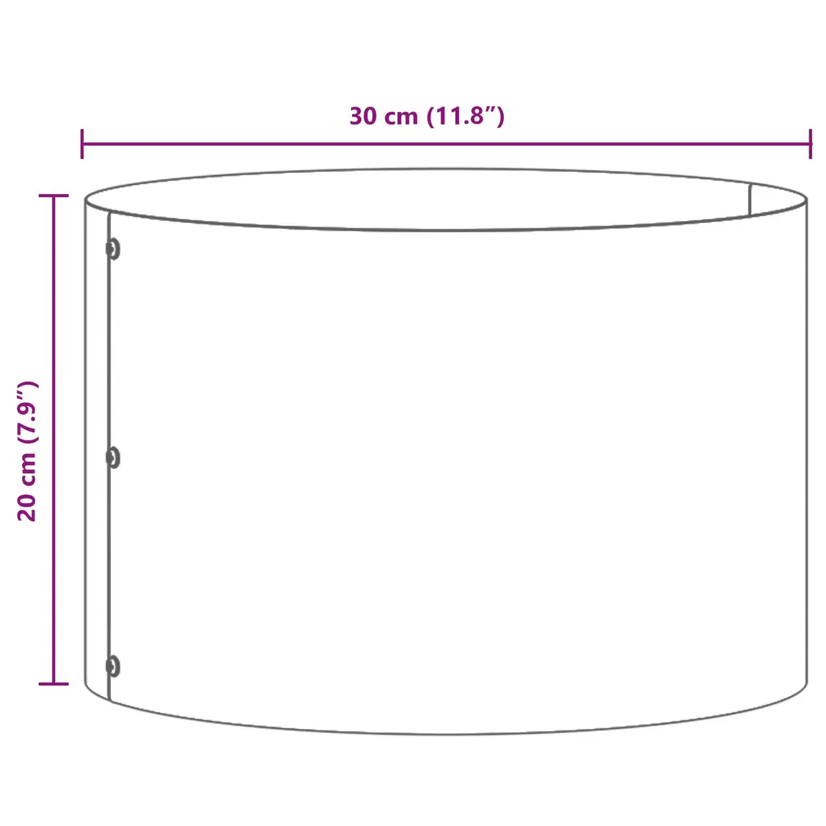 Garden Planter Ring Steel Round 30cm Weathering Brown