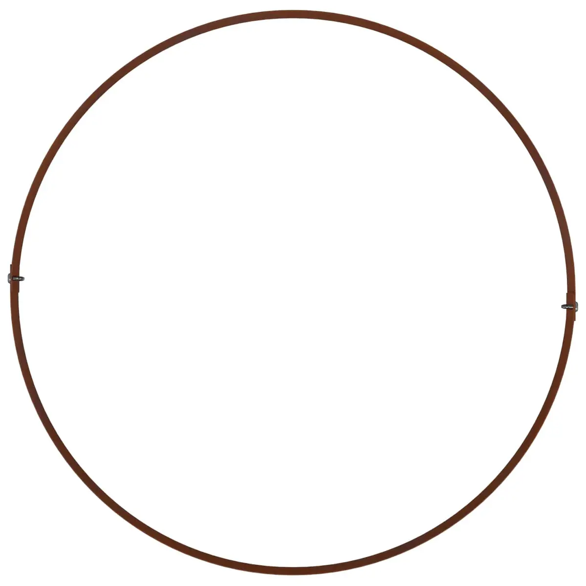 Round Steel Outdoor Planter Ring 40cm Rusty Brown Decorative Flower Bed Border
