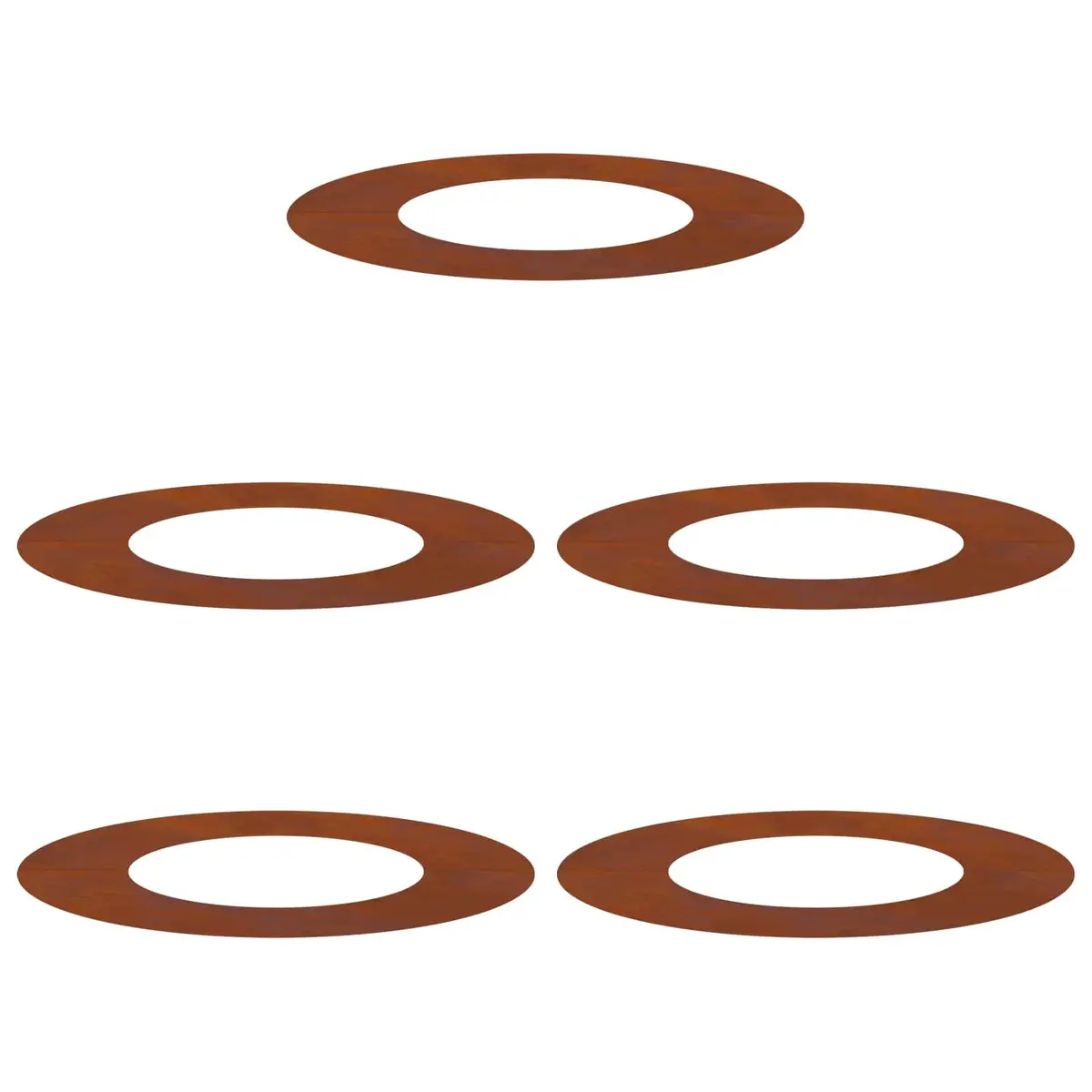 Tree Ring Protector Rusty Brown 40cm 70cm Garden Landscape Edging Outdoor 5 Pieces
