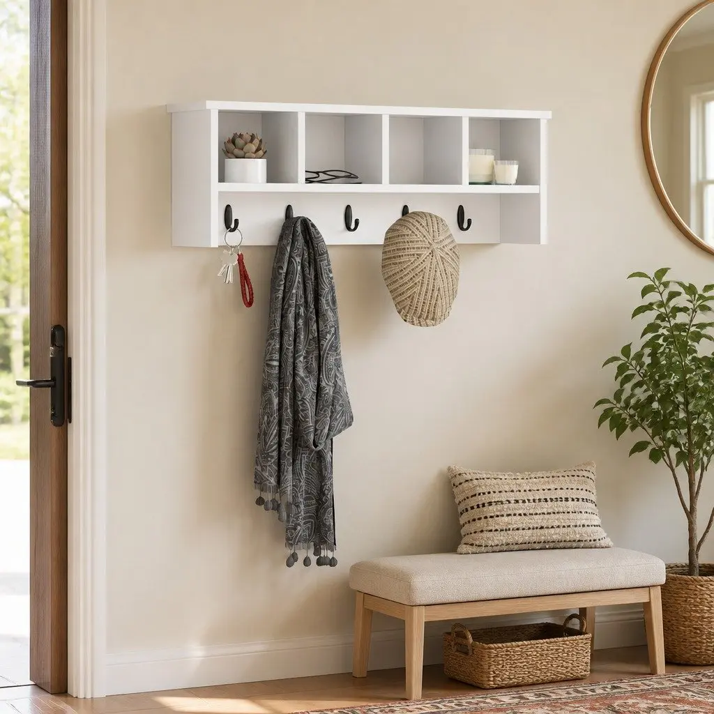 Wall-Mounted Coat Rack for Home Organization
