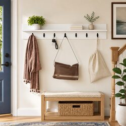 Space-Saving Coat Rack for Hallways and Small Areas
