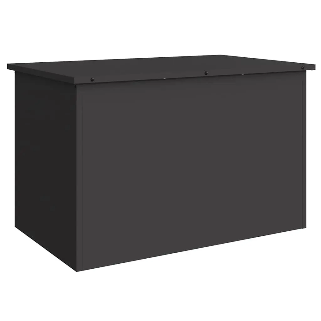 Garden Storage Box Steel 80x50cm Black Weather Resistant