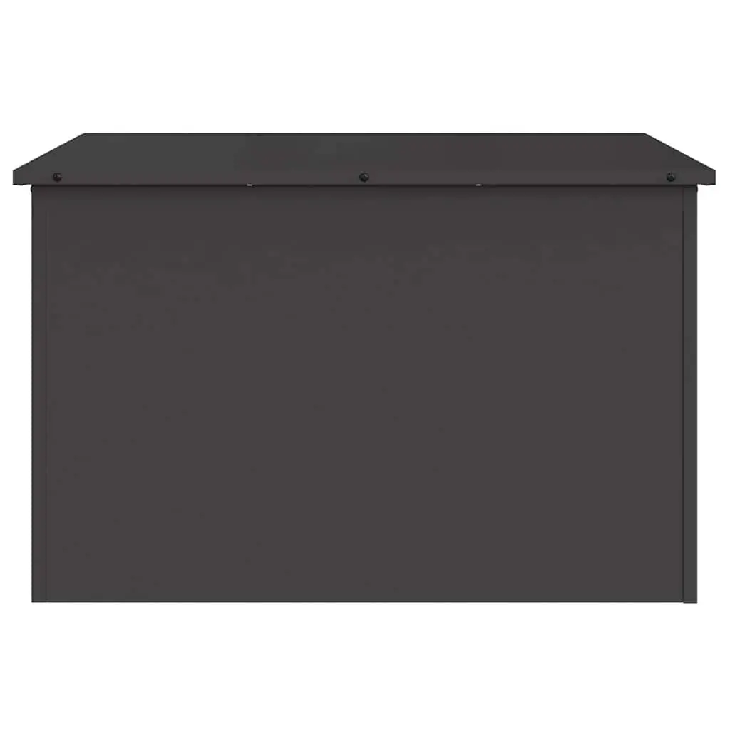 Garden Storage Box Steel 80x50cm Black Weather Resistant