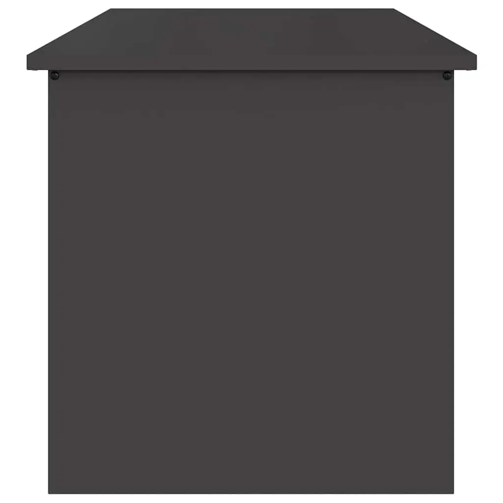 Garden Storage Box Steel 80x50cm Black Weather Resistant