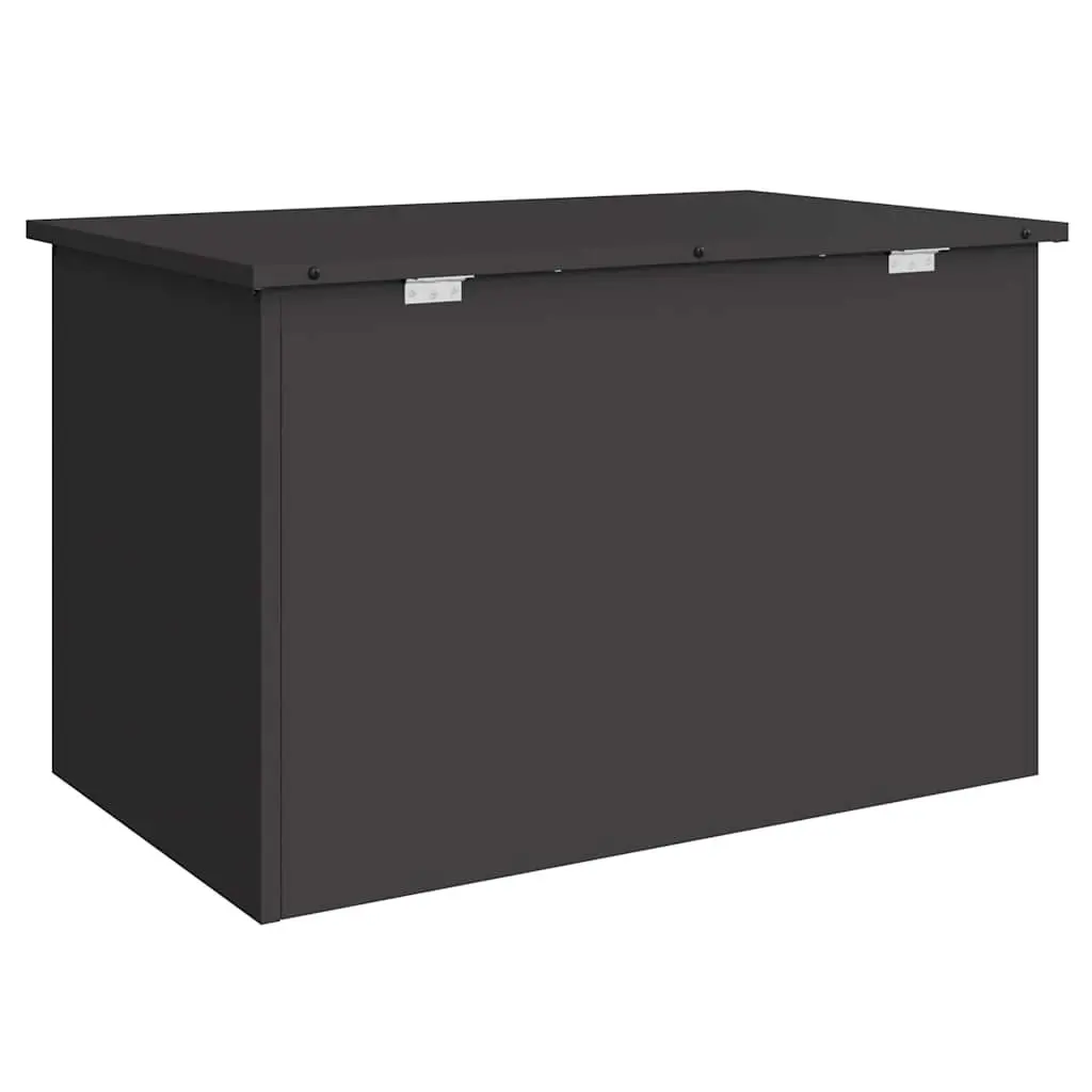 Garden Storage Box Steel 80x50cm Black Weather Resistant