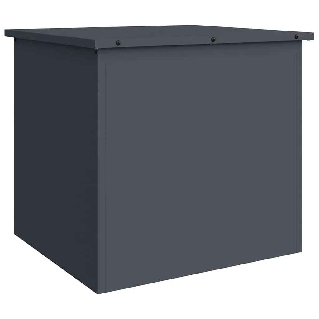 Storage Box Steel Outdoor Patio Garden Anthracite 55 x 50.5 x 50 cm