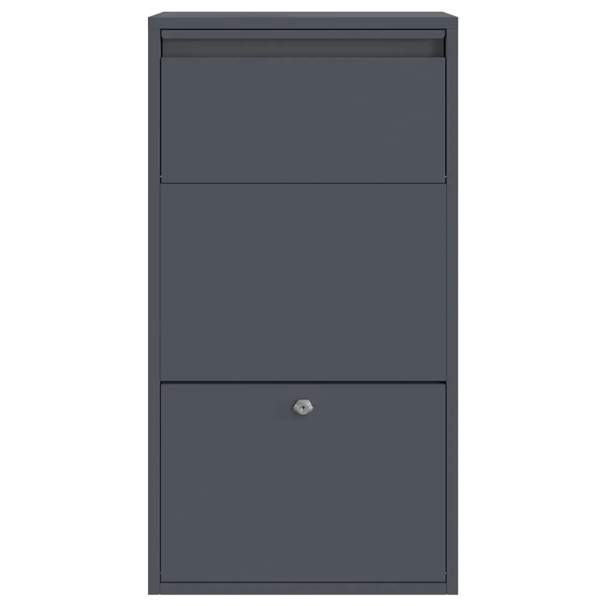 Parcel Drop Box Steel 44x22x82cm Anthracite Modern Garden Mailbox