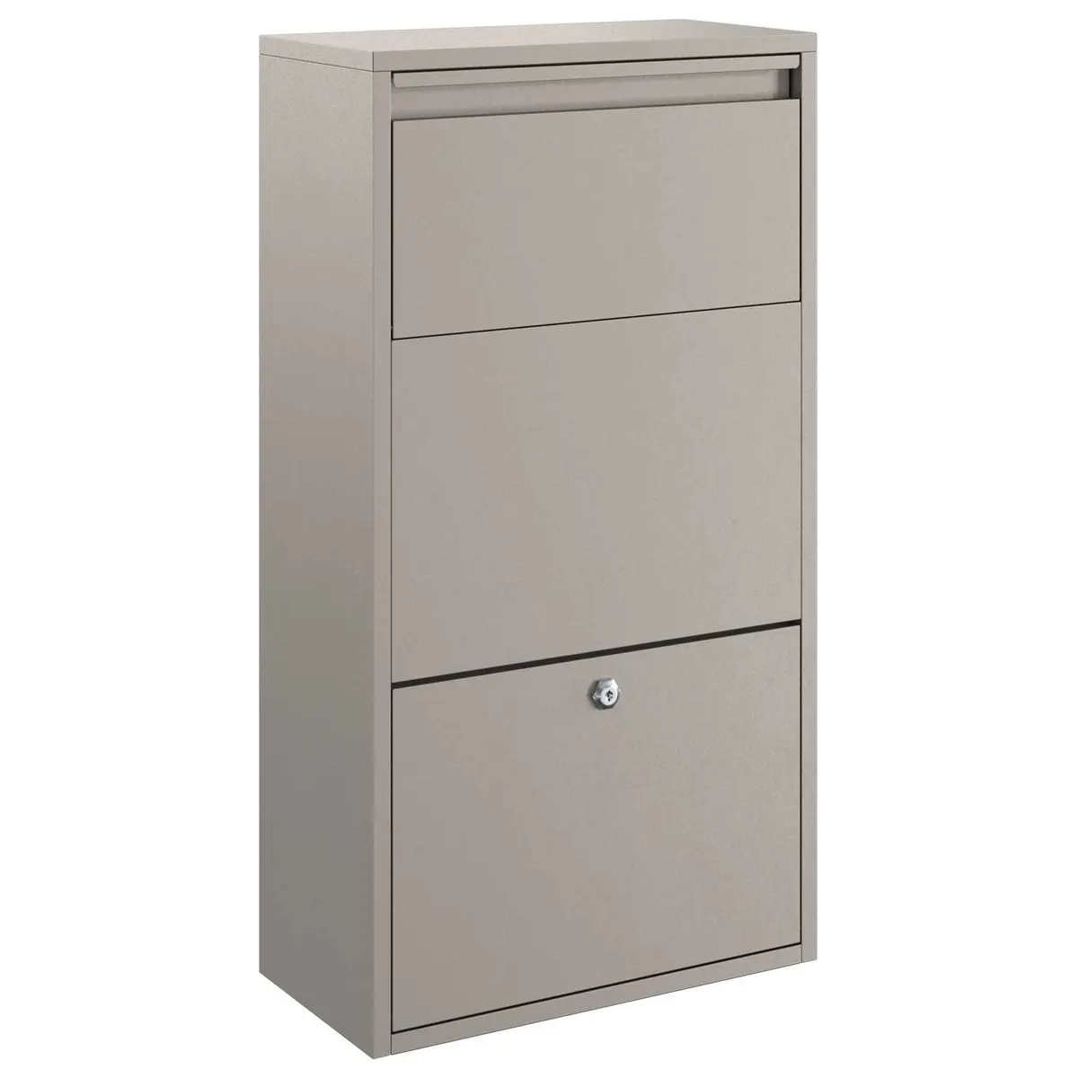 Parcel Drop Box Weathering Steel Rectangular Brown 44 x 22 x 82 cm