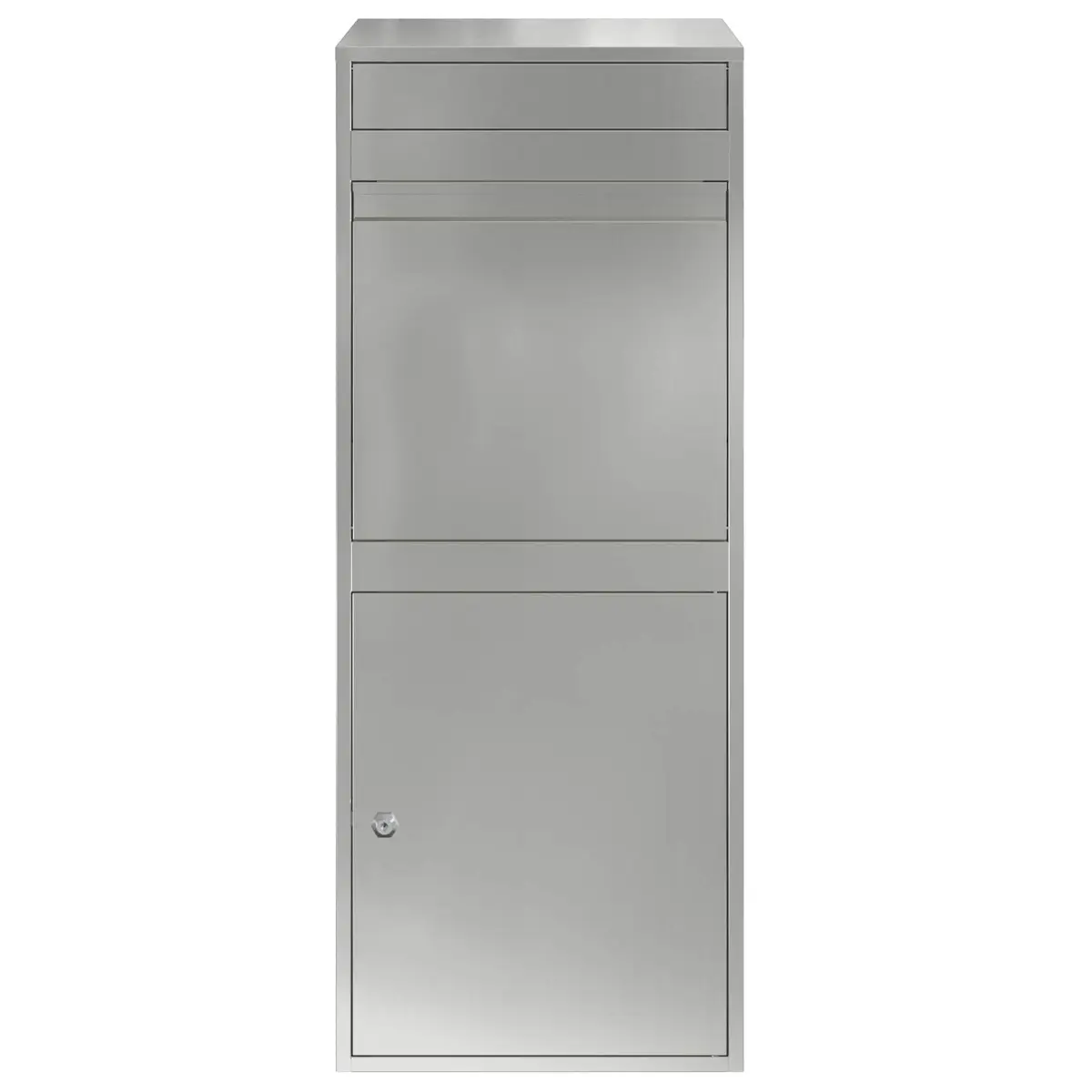 Outdoor Parcel Drop Box Galvanised Steel 47.5 x 38 x 59 cm Silver