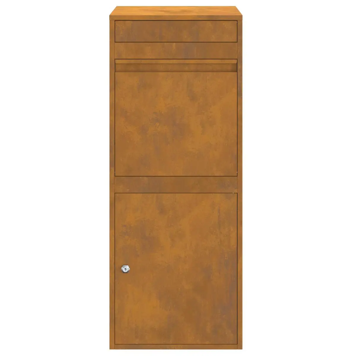 Outdoor Parcel Drop Box Weathering Steel Brown