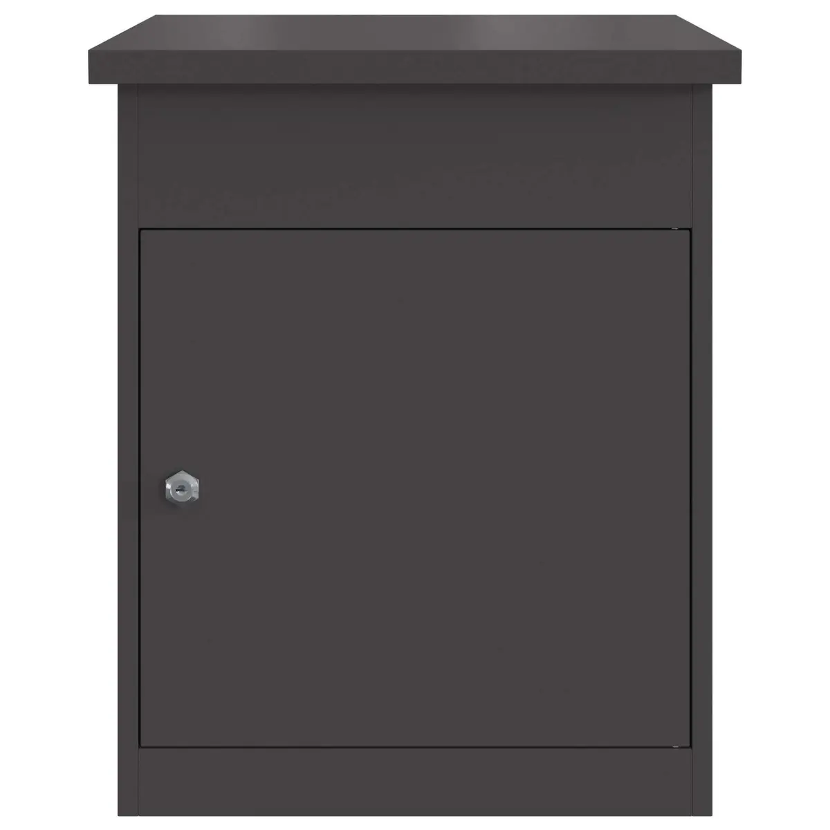 Parcel Drop Box Steel 47.5 x 38 x 59 cm Black Outdoor Mailbox