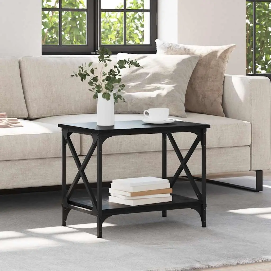 Coffee Table Engineered Wood Black Oak 55cm Urban Living Room Accent