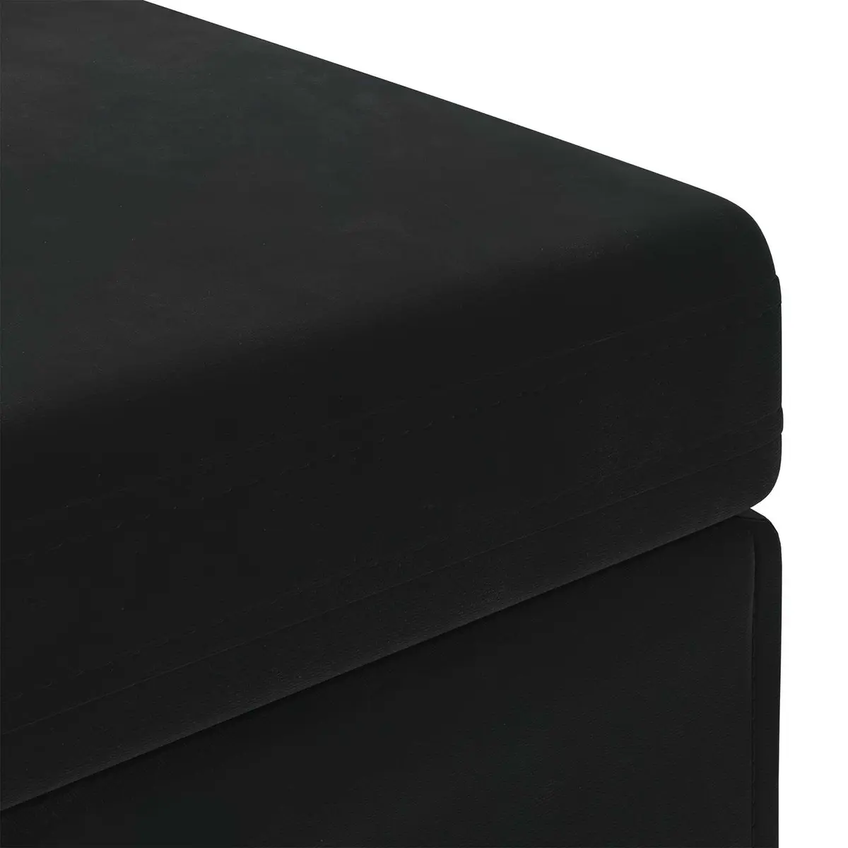 Bar Stool Backless Velvet Cushioned Seat 41cm Black