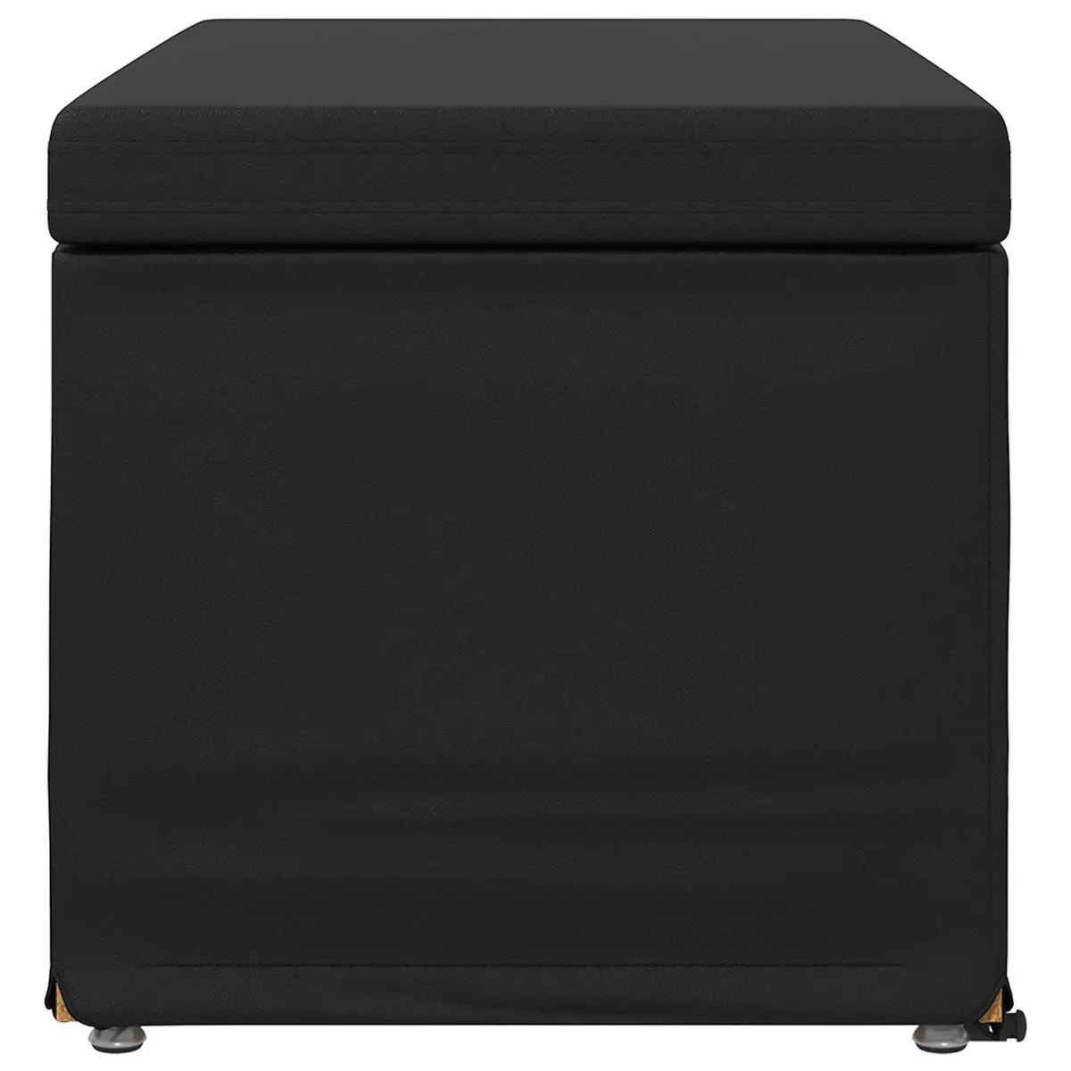 Bar Stool Backless Faux Leather Cushioned Seat Black 81 x 41 x 40 cm