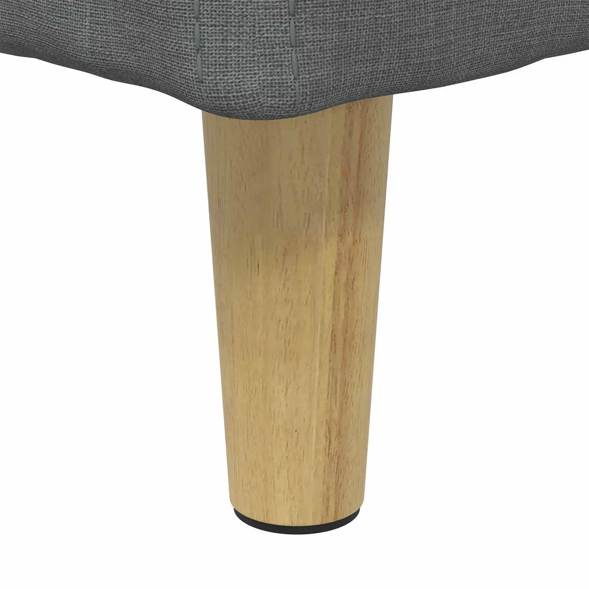 Storage Ottoman with Cushion Grey Tufted Design Hidden Compartment Footrest Seat