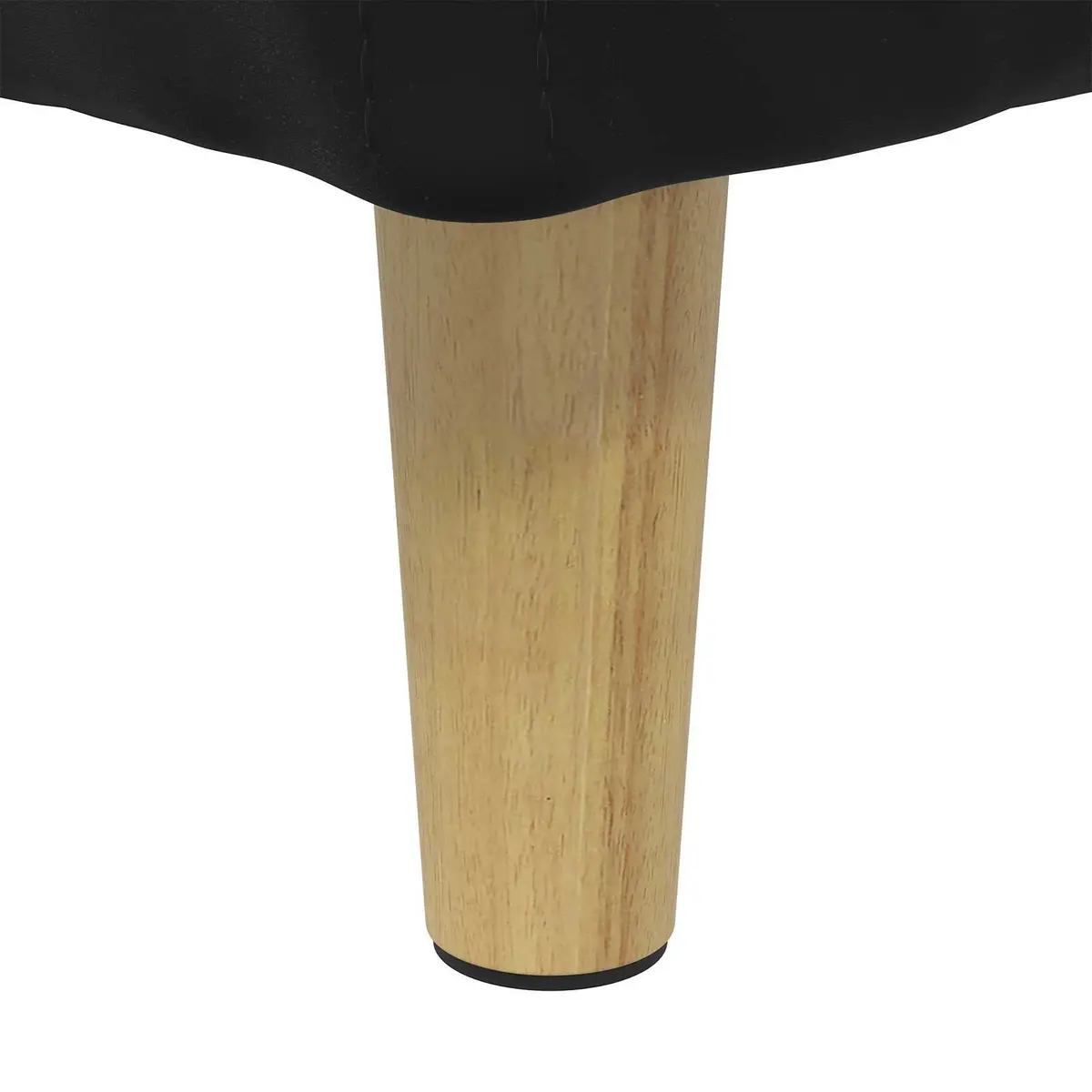 Black Storage Ottoman with Cushion for Home Use