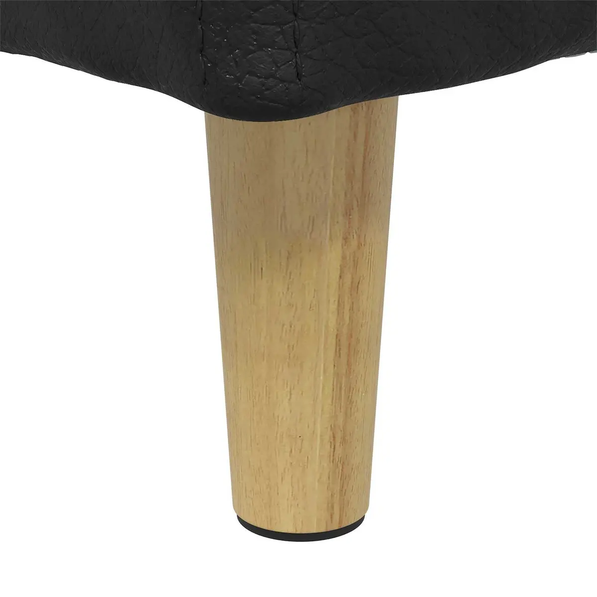 Storage Ottoman with Cushion Black Tufted Design Hidden Compartment Footrest