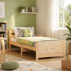 Kids Bed Frame 80 x 200 cm Single Solid Pine Wood Slatted Modern Bedroom