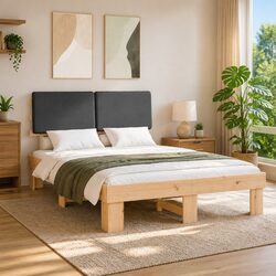 Practical Bed Frame with Upholstered Headboard for Everyday Use