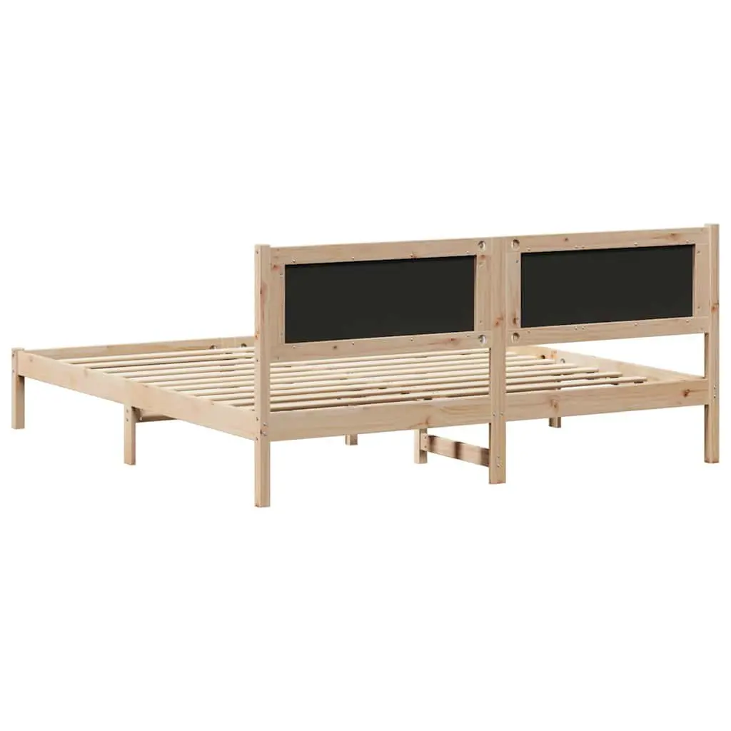 Grey Bed Frame with Slatted Base 180 x 200 cm