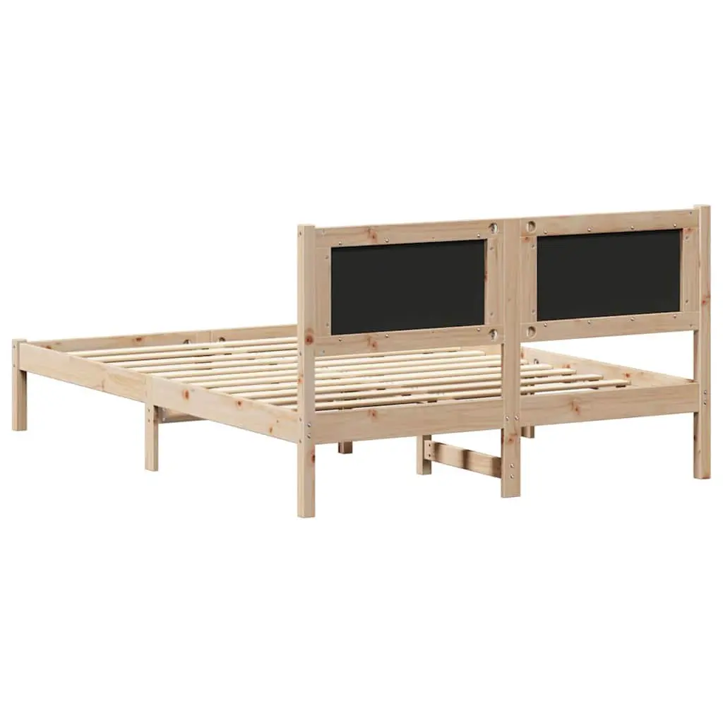 Upholstered Bed Frame with Solid Pine Wood Construction Brown 135x190cm